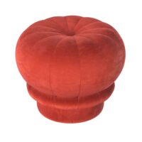 Pouf velours rouge garance-Velours-Rouge-Harto