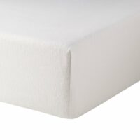 Protège-matelas en jersey imperméable blanc 160 x 200 cm--Blanc-Desforges