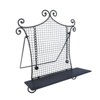 Pupitre musique lutrin livre en métal gris 42.5 x 33 x 12 cm-Métal-Gris-CHEMIN DE CAMPAGNE