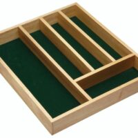 Range couverts en bois traditionnel marron et vert-Bois-Marron-KitchenCraft