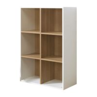 Rangement 6 cases en panneaux de particules--Blanc-CAMIF