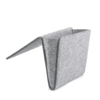 Rangement côté de lit en feutre L--Gris-Kikkerland