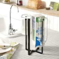 Rangement cuisine multifonctionnel pliable en acier noir Tower Yamazak--Noir-Yamazaki