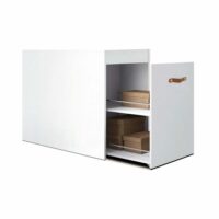Rangement des chaussures poignée cuir  blanc 74x100 cm--Blanc-MueMue
