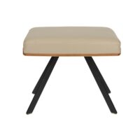 Repose-pied et pouf en simili cuir beige--Beige-Zuiver