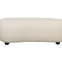 Repose-pied et pouf en tissu blanc-Tissu-Blanc-BOITE A DESIGN