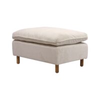 Repose-pieds velours côtelé h 45-Velours-Beige-CAMIF