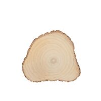 Rondin en bois de paulownia naturel 40x34.5x3 cm-Bois de Paulownia-Beige-J-line