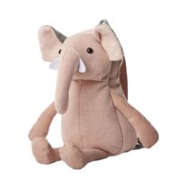 Sac à dos 100% coton éléphant Scoty rose-Coton-Rose-Crochetts