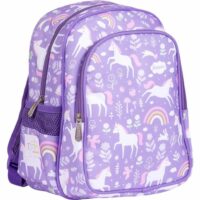 Sac à dos avec poche isotherme LICORNE--Violet-A Little Lovely Company
