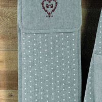 Sac à pain polycoton à motifs 26x70 cm-Coton-Gris-Home collection
