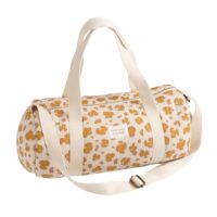 Sac bowling en gaze de coton léopard-Lin-Rose-Sauthon