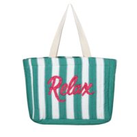 Sac cabas matelassé ''relax'' coton/polyester bleu 10 x 44-Coton-Bleu-Home Maison