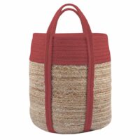 Sac déco en jute terracotta--Rouge-Stof