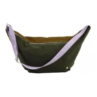 Sac demi-lune  en coton bio kale nuts 53 x 28 x 12 cm-Coton-Multicolore-La Cerise sur le gâteau