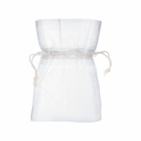 Sac organza avec cordon--Blanc-Mathilde M