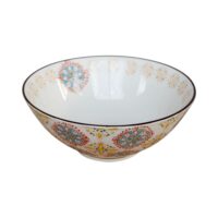 Saladier 23cm en céramique multicolore-Céramique-Multicolore-Chehoma