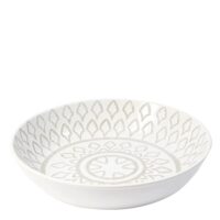 Saladier décoratif en céramique blanc crème et gris d41-Céramique-Beige-Sia Deco
