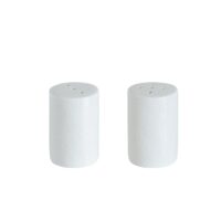 Salière et poivrière  6 cm blanc en porcelaine-Porcelaine-Blanc-Table passion
