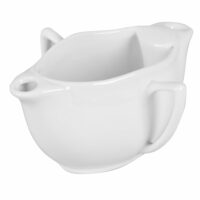 Saucière gras et maigre tradition blanc en porcelaine-Porcelaine-Blanc-porcelaine girard