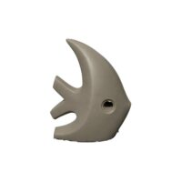 Sculpture poisson gris h50cm--Gris-Wanda Collection