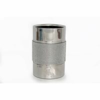 Seau à bouteille en acier strass diam. 12 cm argent--Argenté-Heart of the home