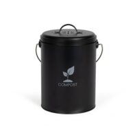 Seau à compost de cuisine 6 l noir--Noir-Livoo