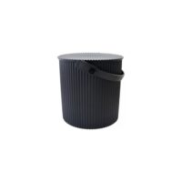 Seau de rangement 8 litres noir--Noir-Hachiman