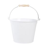 Seau zinc blanc décoratif--Blanc-Esschert Design