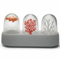 Sel poivre et porte cure dents ecologie en pvc gris clair--Gris-Qualy Design