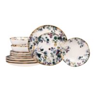 Service d'assiettes   12 pièces multicolore en faïence-Faïence-Multicolore-Table passion