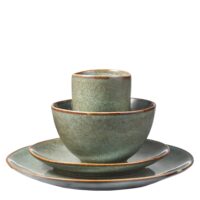 Service de table vert céramique h32xl27xl31cm-Céramique-Vert-Mica Decorations