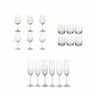 Service de verres 18 pièces   transparent en cristallin-Verre-Transparent-Table passion