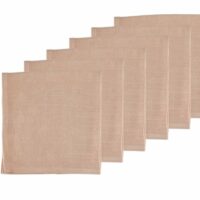 Serviette de table - 6 pièces - lin et coton rose pâle-Lin-Rose-Björn