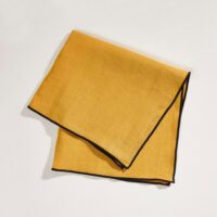 Serviette de table en lin jaune 45x45 cm-Lin-Jaune-Madura