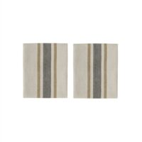 Serviette de table Lot de 2 en coton 45x45cm-Coton-Noir-OYOY Living Design