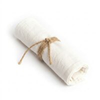 Serviette en lin blanc 45x45x1 cm-Lin-Blanc-Bazar Bizar