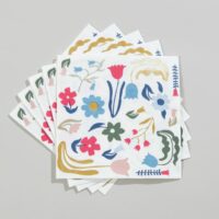 Serviettes en papier motifs fleurs multicolores (x20)-Papier-Blanc-Maisons du Monde