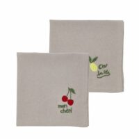 Serviettes en tissu 2 pièces vert 40x40cm-Tissu-Vert-Sodahl