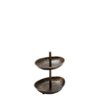 Serviteur à étages en métal laiton marron h20-Métal-Marron-Sia Deco