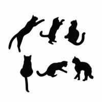 Set d'aimants  chat noir aimant 1