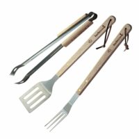 Set d'ustensiles 3 pièces pour barbecue--Noir-Barbecook