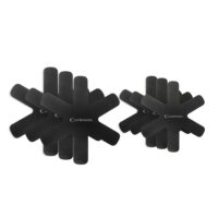 Set de 3 feutrines 28 cm et 3 feutrines 36 cm--Noir-Cuisinox