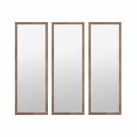Set de 3 miroirs effet bois-Bois-Marron-Decowood