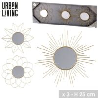 Set de 3 miroirs gold doré--Doré-Toilinux