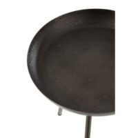 Set de 3 tables gigognes plateau rond métal mat gris foncé H56cm-Métal-Gris-J-line