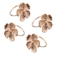 Set de 4 ronds de serviette dorés--Doré-Wadiga