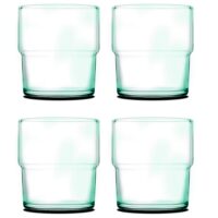 Set de 4 verres à eau en verre recyclé bistrot 30cl-Verre-Vert-pasabahce