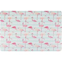 Set de table rectangulaire Flamants Roses rayé 28