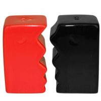Set sel et poivre visages--Rouge-Enesco